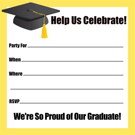 Print Free Graduation Invitation