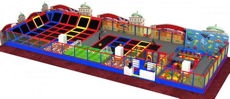 Indoor trampoline park has many play zones and popular by kids and adult.