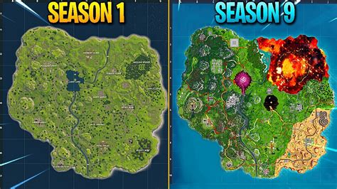 Fortnite Map Season 1 To 9