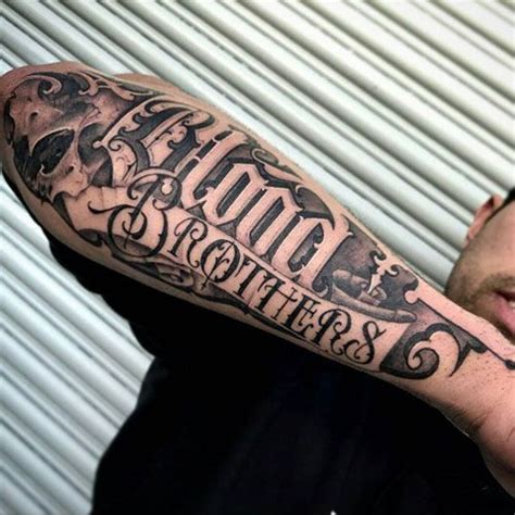 Forearm Writing Tattoos For Men