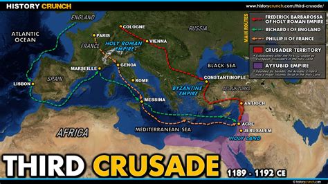 Third Crusade Map - HISTORY CRUNCH - History Articles, Biographies ...