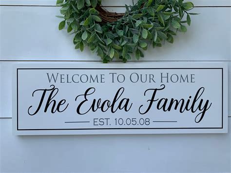 Personalized Welcome Sign-Welcome to our home sign Family | Etsy