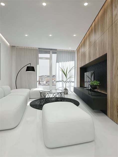 Black And White Interior Design Ideas: Modern Apartment by ID White ...