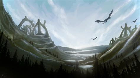 ArtStation - Skyrim Landscape Art