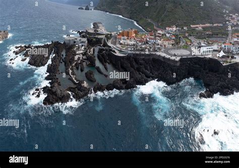 Aerial view of Madeira Island Stock Photo - Alamy