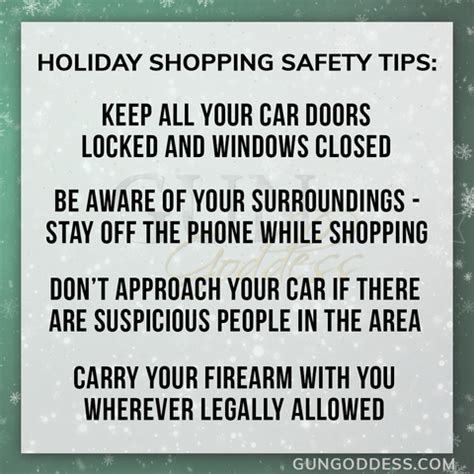 Holiday Shopping Safety Tips | GunGoddess - GunGoddess.com