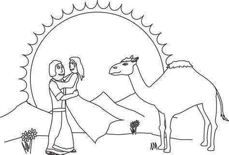 Isaac And Rebekah Coloring Page at GetColorings.com | Free printable ...