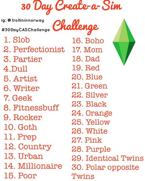 Sims 4 challenges - retailgola