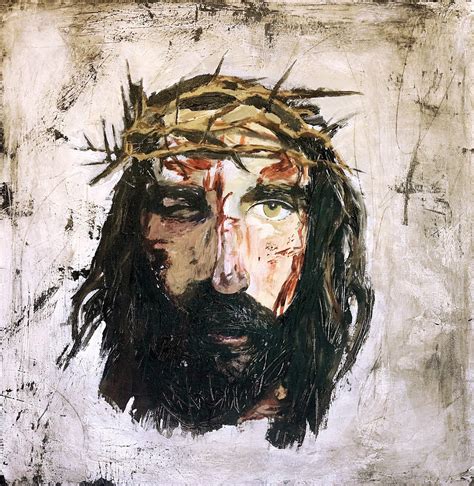 Jesus Crown Of Thorns Painting at PaintingValley.com | Explore ...