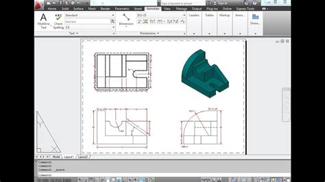 Orthographic Drawing Autocad