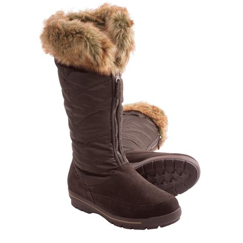 Lands’ End Powder Run Tall Boots - Insulated, Faux-Fur (For Women) in ...