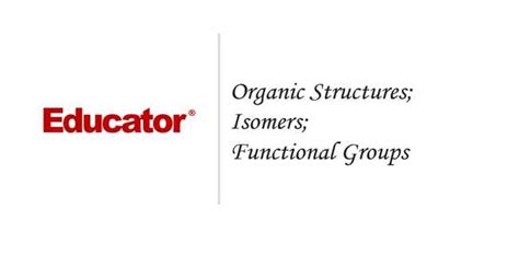 34. [Organic Structures, Isomers, Functional Groups] | Chemistry ...