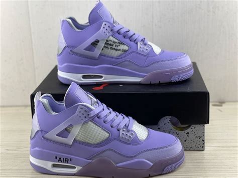 Off-White x Jordan 4 “Purple” | Jordan shoes retro, Cute nike shoes ...