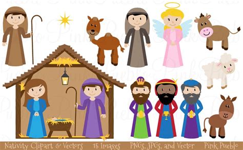 Nativity Clip Art Clipart Nativity Scene Clip Art Clipart - Etsy