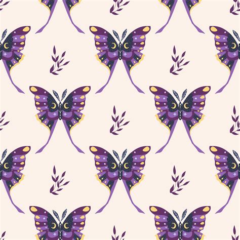 Butterflies and leaves. Seamless pattern. Vector illustration 14327074 ...