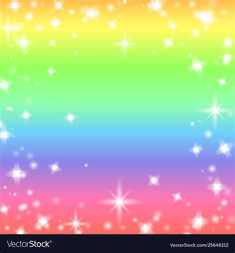 Rainbow background with stars Royalty Free Vector Image