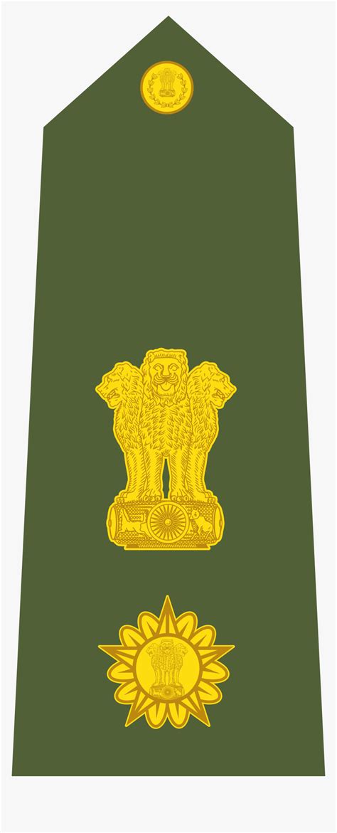 Indian Army Major Rank , Png Download - Major General Rank India ...