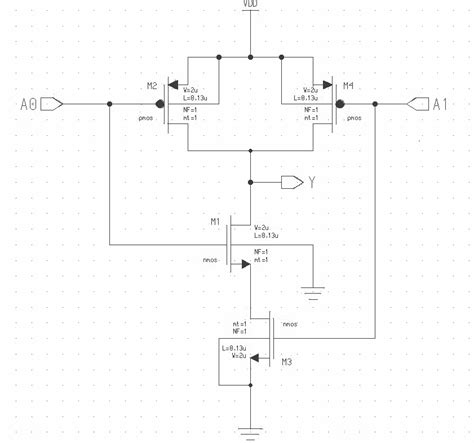 Two input NAND gate schematic. | Download Scientific Diagram