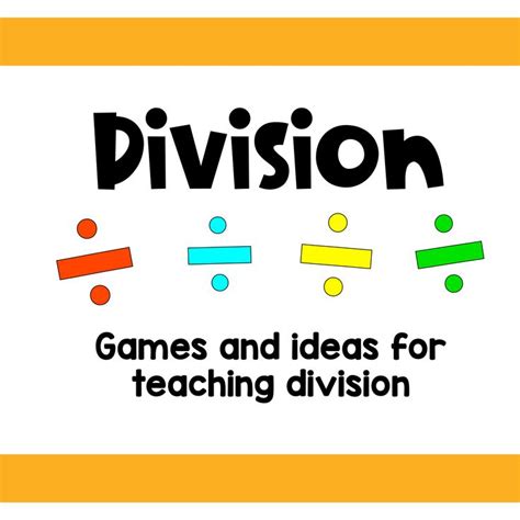 Division Games and Activities | Division math games, Division games, Division facts games