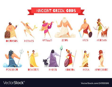 Ancient greek gods set Royalty Free Vector Image