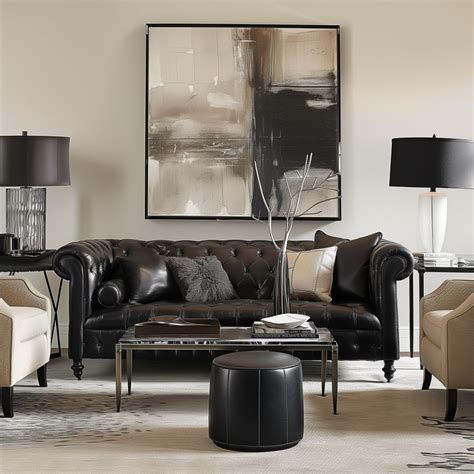 10 Daring Black and Beige Living Room Ideas for the Bold - HearthandPetals