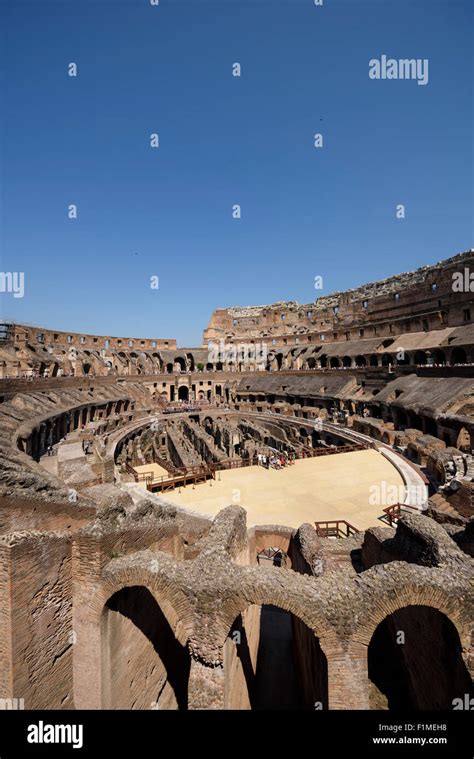 Rome. Italy. Inside the Roman Colosseum Stock Photo - Alamy