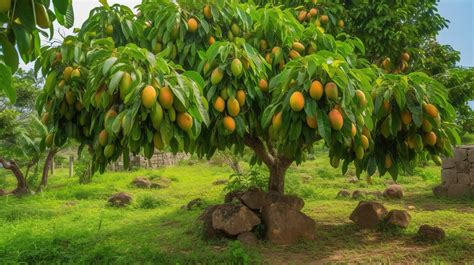 Mango Tree On A Farm In India Background, Mango Tree Picture, Mango ...