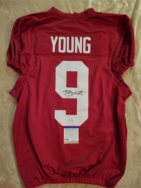 Bryce Young Autographed Signed Autograph Alabama Game Cut Custom Jersey ...