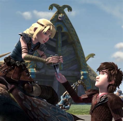 DreamWorks Dragons Hiccup And Astrid Kiss