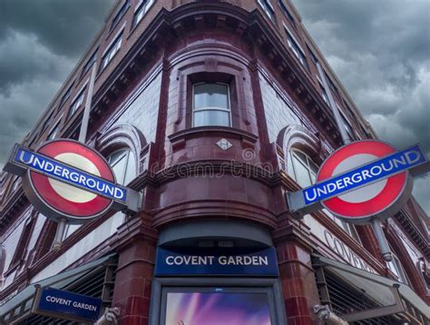 The Entrance To Covent Garden Tube Station in London Editorial ...