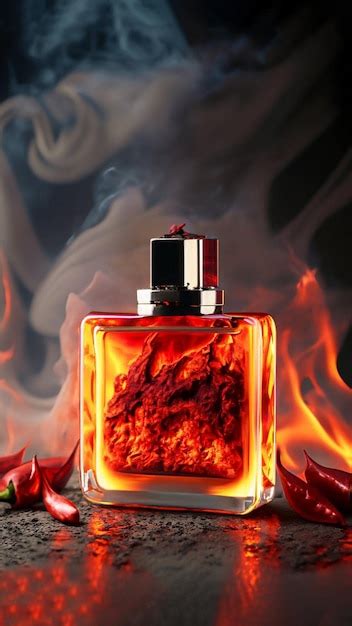 Premium AI Image | Perfume red bottle