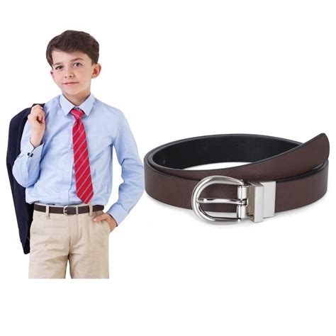 JASGOOD Boys Reversible Belts Kids Leather Belt for Boys School Uniform ...