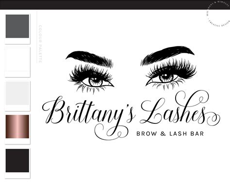 Brittany's Lashes Logo Design • Macarons and Mimosas