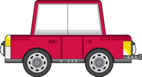 Cartoon Red Car Red Side View Cartoon Car Vector, Red, Side View ...