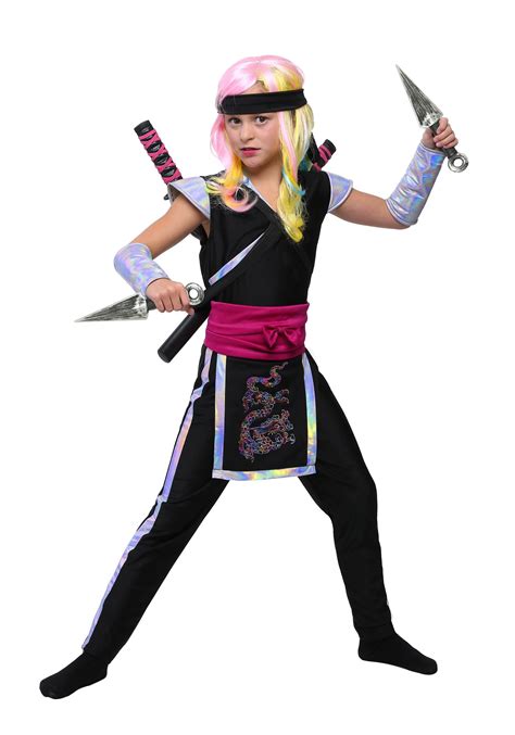 Rainbow Ninja Costume for Girls