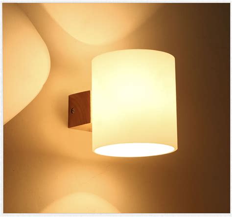 Modern Wooden Wall Lamp E14 Base Sconce Hallway Bedroom Home Indoor ...