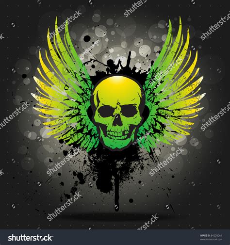 Skull Grunge Background Stock Vector Illustration 84220081 : Shutterstock