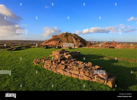 The ruins of Sandal Castle, Sandal Magna, Wakefield, West Yorkshire ...