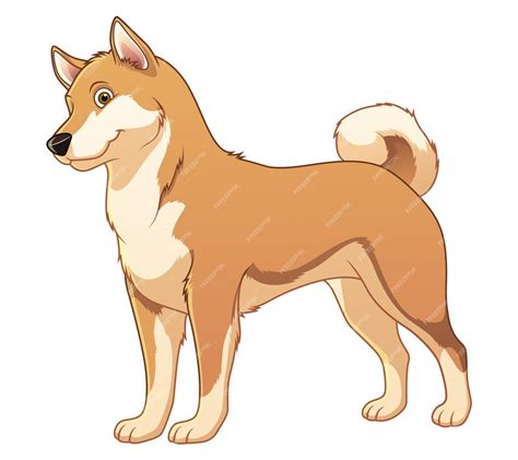 Premium Vector Shiba Inu Dog Cartoon Animal Illustration