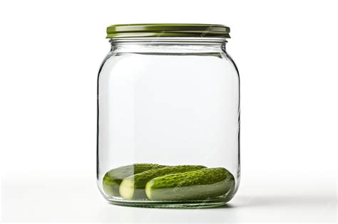 Premium AI Image | product photo of a pickle jar white background