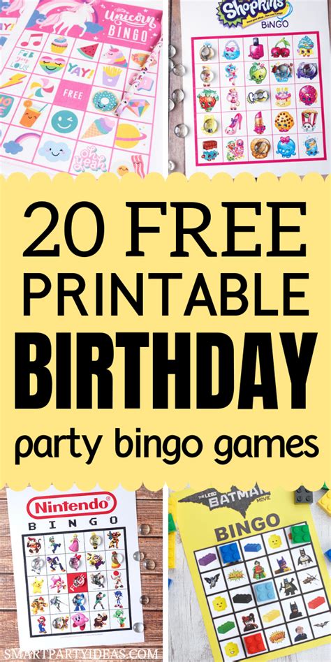 Free Birthday Bingo Printable Printable Word Searches