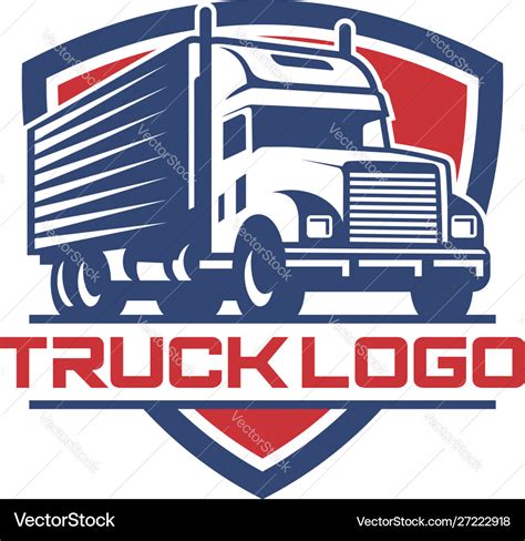 Truck logo design template Royalty Free Vector Image