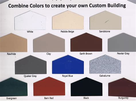 Metal Building Colors Chart