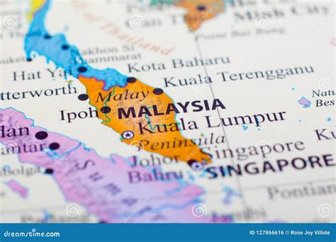 Map of Malaysia stock photo. Image of city, lumpur, south - 127866616