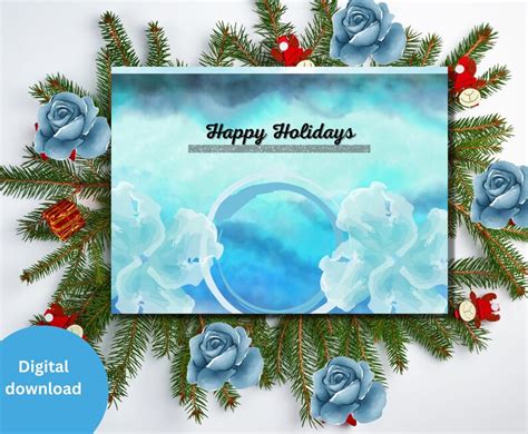 Happy Holidays Cards Printable Happy Holidays Cards Instant - Etsy