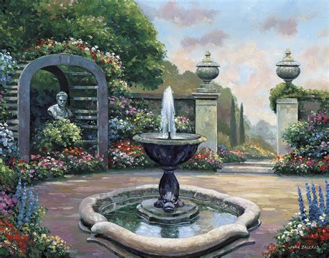 Renaissance Garden Painting by John Zaccheo | Fine Art America