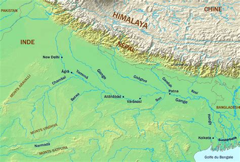 River Ganges And Tributaries • Mapsof.net