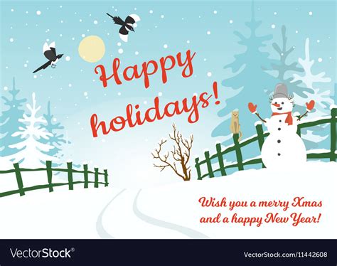 Happy holidays card Royalty Free Vector Image - VectorStock