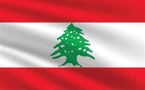 National Flag of Lebanon. Lebanon Flag. Waving Lebanon flag. 43533073 ...