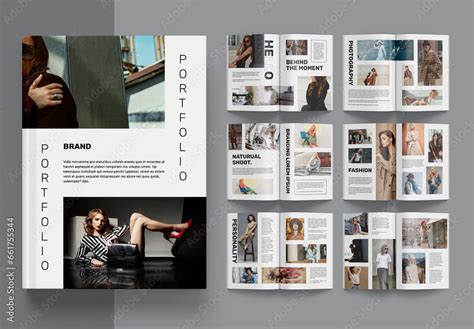 Portfolio Book Design Layout Stock Template | Adobe Stock